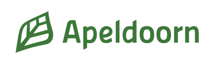Het logo van de gemeente Apeldoorn. Het logo is donkergroen.