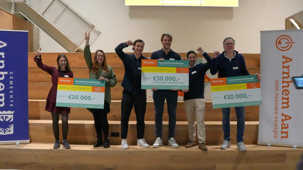 De winnaars van de woning innovatie challenge in Arnhem