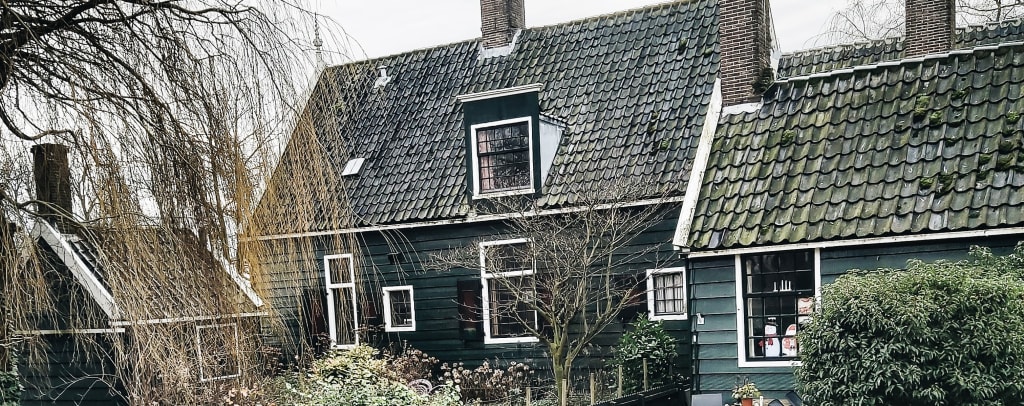 Houten boerderijwoning