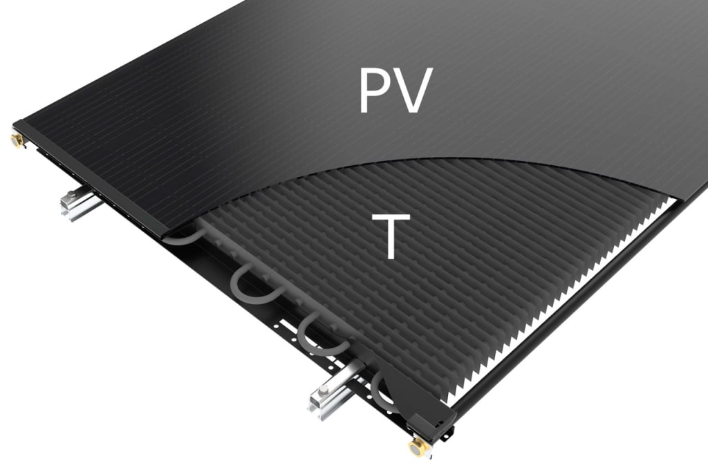 Doorsnede van een PVT-paneel