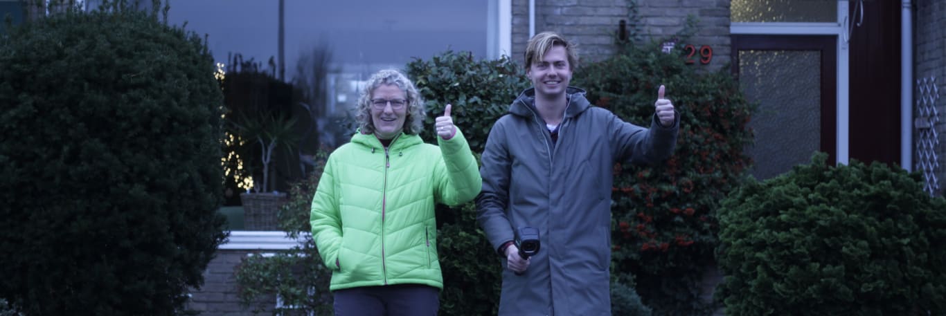 Blije bewoners voor huis