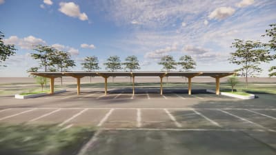 Foto van een carport