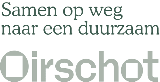 Gemeente logo Oirschot met de tekst: Samen op weg naar een duurzaam Oirschot