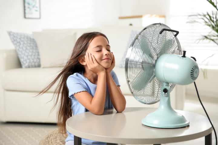 Ventilator in woonkamer